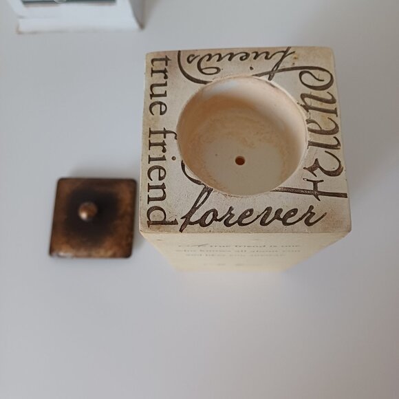 Seagull Studios - Heart Warmers - "True Friend" Tealight Candle Holder with Lid - Picture 5 of 10